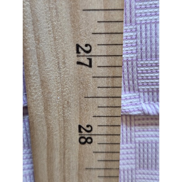 Egara Shirt Mens XL Purple Check Slim Fit Stretch Non Iron Long Sleeve Dress - Picture 6 of 6